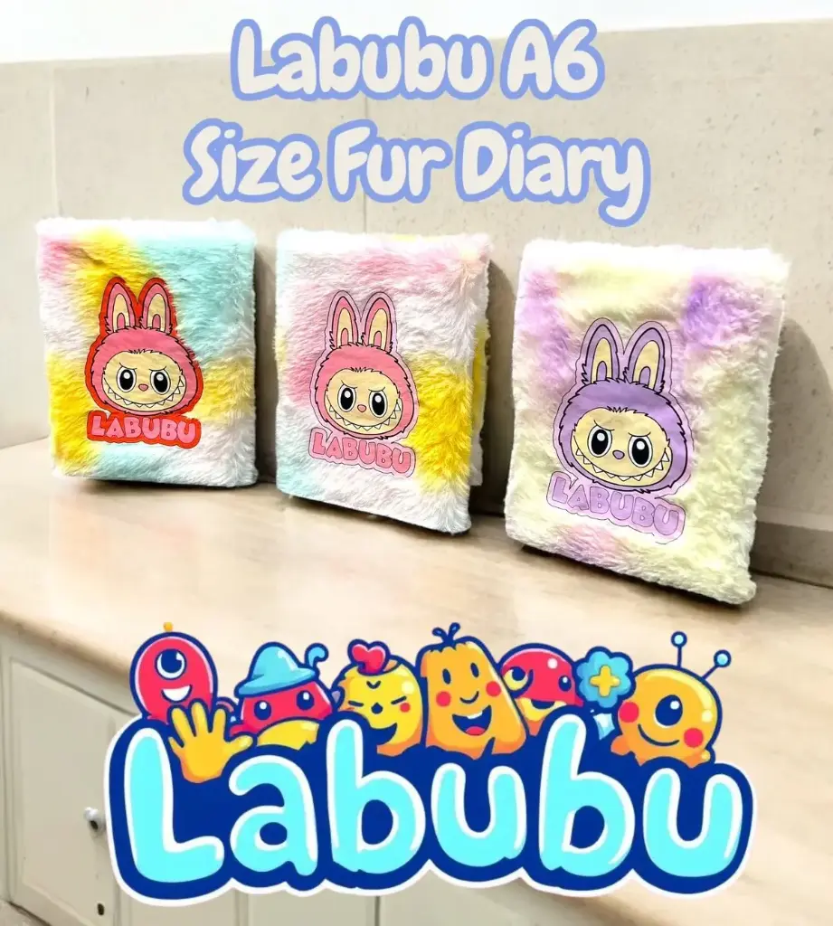 Labubu Cartoon Fur Diary (A6)