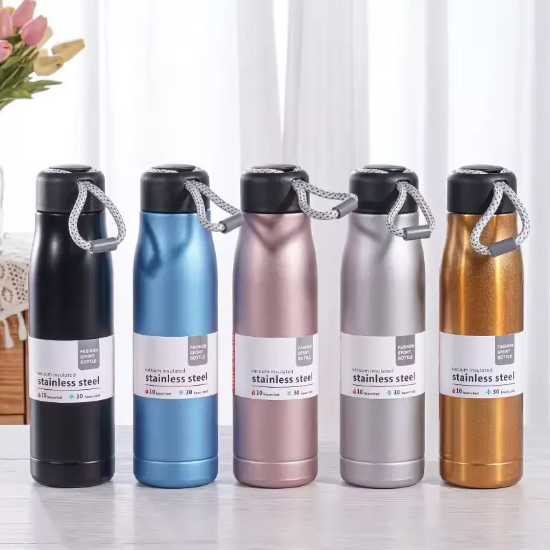 [KBS-1036] Dori Bottle - Stainless Steel Vacuum Flask with rope
