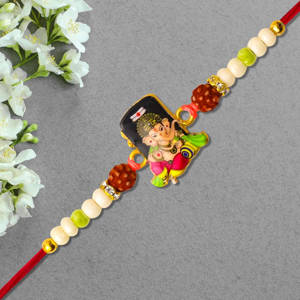 Baby Ganesha Rudraksha Rakhi