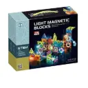 75 Pcs Light Magnetic Tiles for Kids – 3D STEM Building Blocks & Marble Run Toy Set