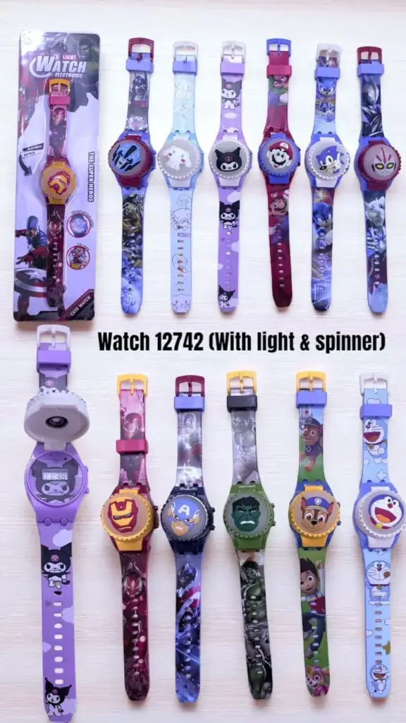 Kids Digital Watch with Light & Spinner 