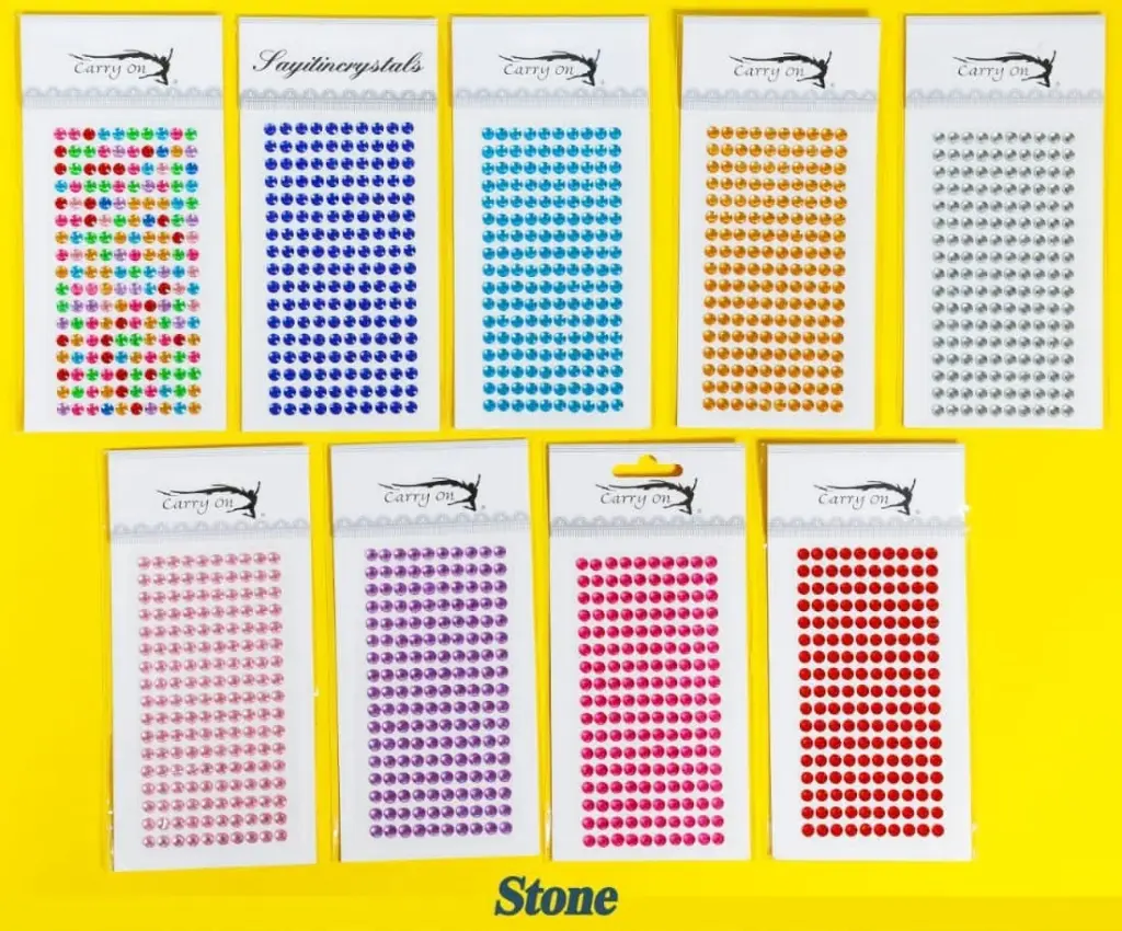 [KBS-1153] Self-Adhesive Multicolor Stones Stickers for Kids