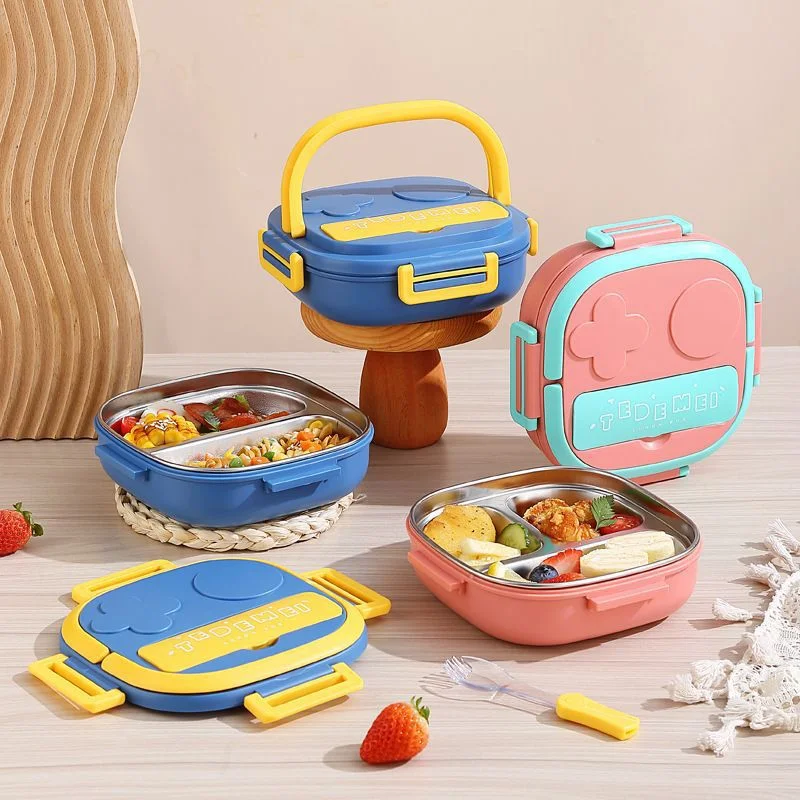 Stainless Steel Lunch Box - 3 Compartment (No. 6123)