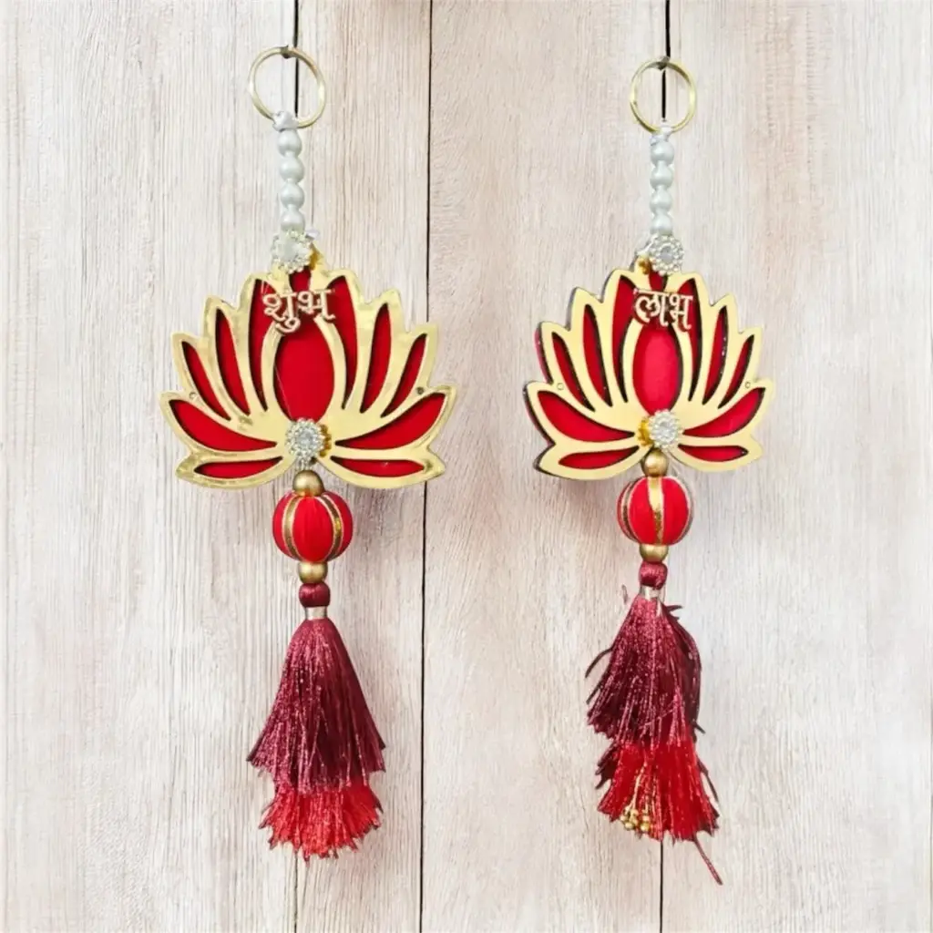 [KBS-1187] Lotus Shubh Labh Decorative Hanging (1 Pair)