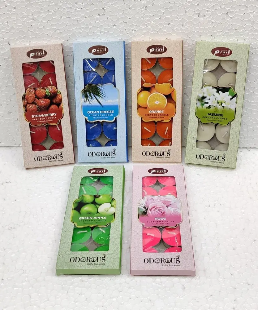 Scented Tea Light Wax Candle (1 Pack -10 Pcs)