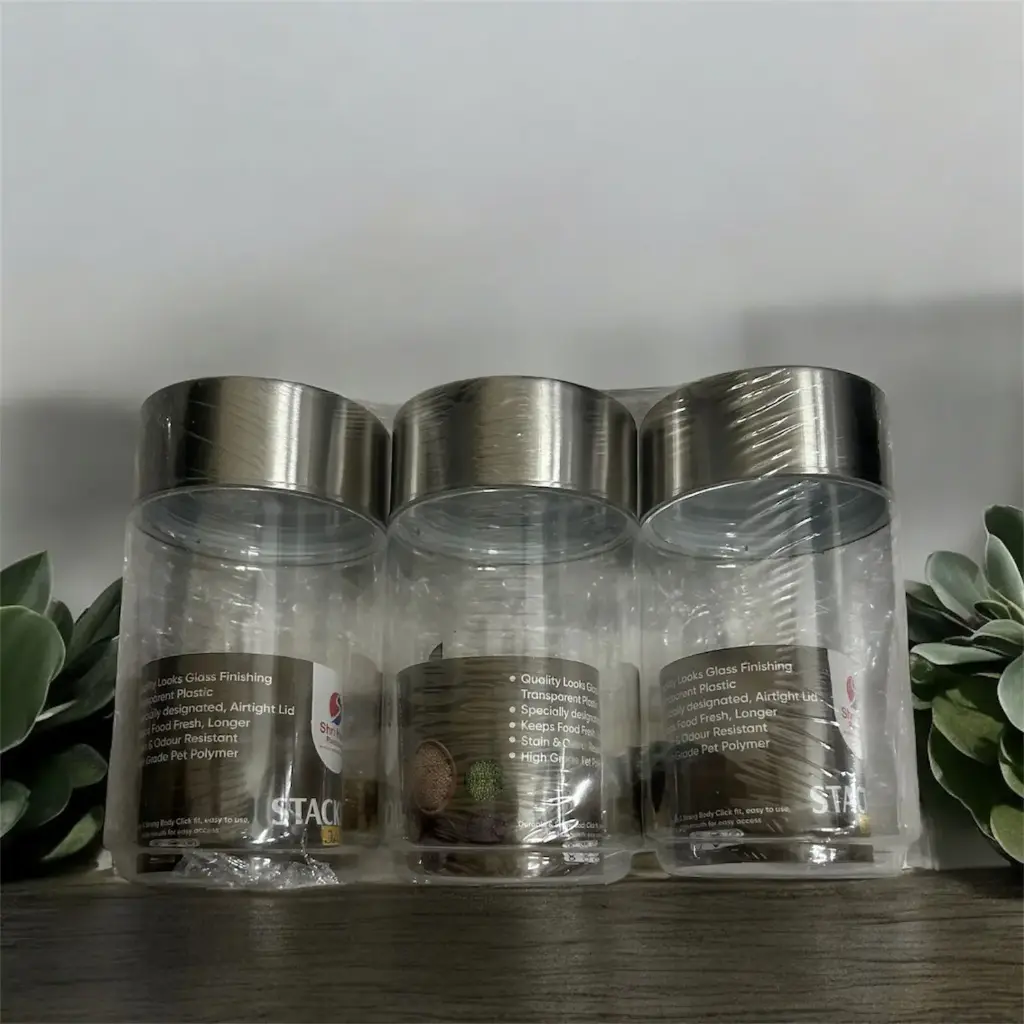 [KBS-1295] Shri Hari Stackline Jar 750 (3 Pcs Set) - Kitchen Storage Containers