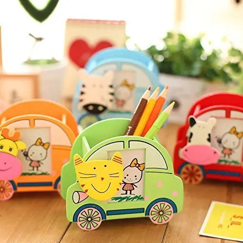 Wooden Pen Stand with Photo Frame