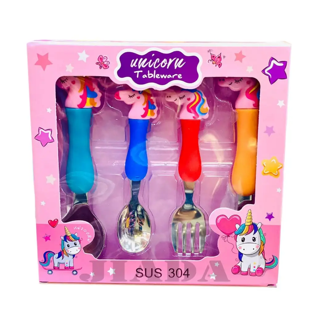 Spoon and Fork Cutlery Set for Kids (Unicorn/Peppa Pig)