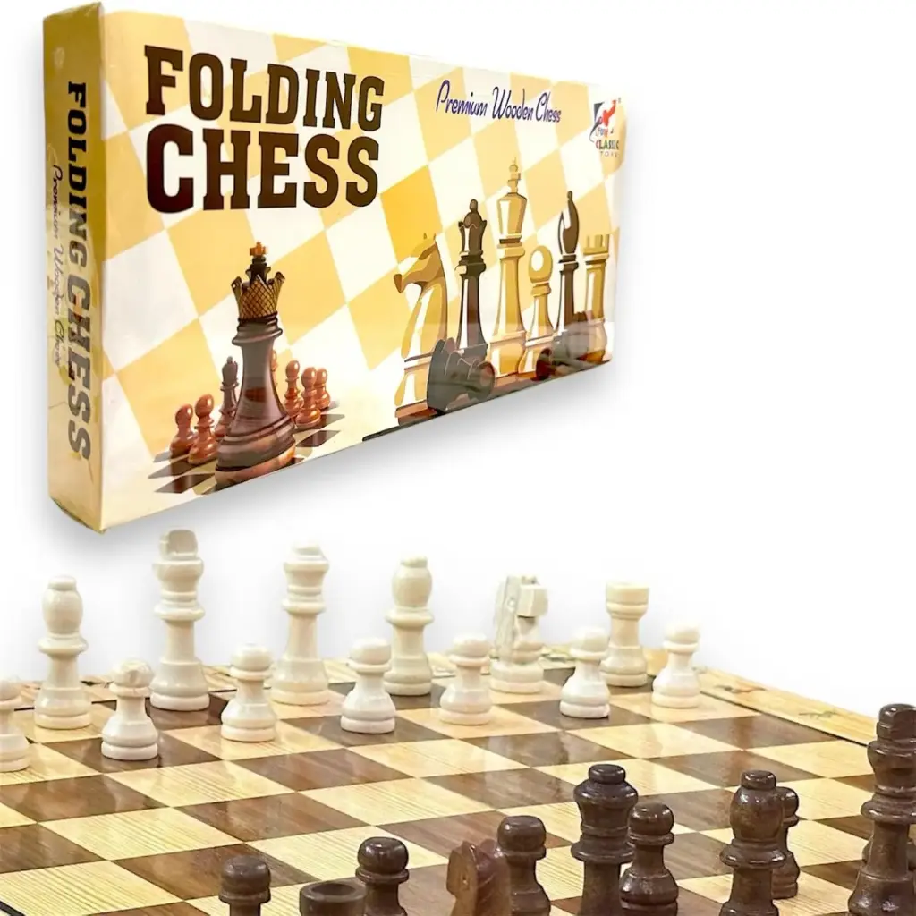 [KBS-1327] Wooden Folding Chess (15"X 15")