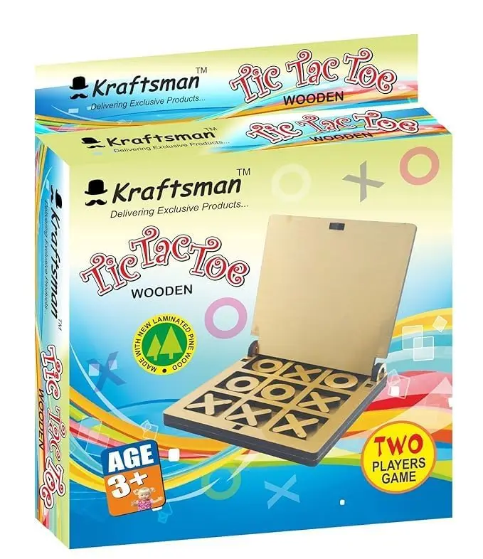 Wooden Tic Tac Toe Puzzle 