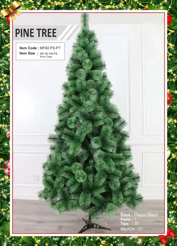 [KBS-1368] Pine Christmas Tree With Stand (Size: 60cm / 2 Feet)