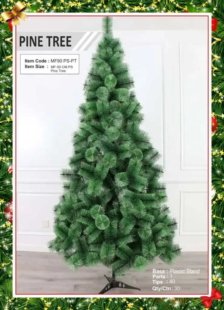 [KBS-1369] Pine Christmas Tree With Stand (Size: 90cm / 3 Feet)
