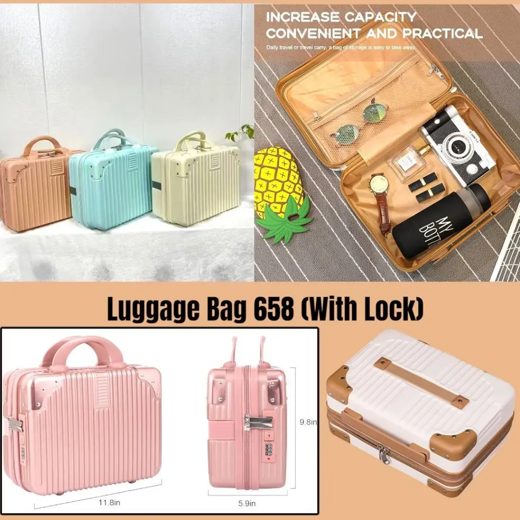 [KBS-1385] Mini Hard-Shell Suitcase Trolley Bag (No 658)