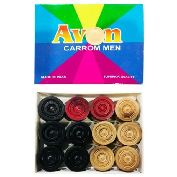 [KBS-1401] Carrom Playing Coins (24 Wooden Coins) 