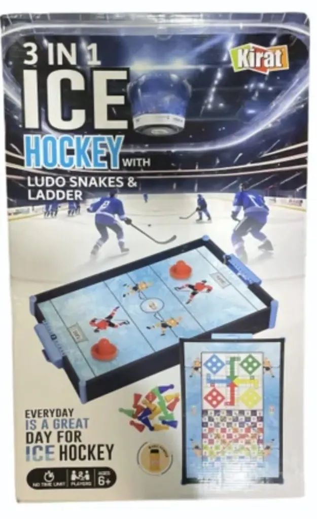[KBS-1410] Kirat 3 in 1 Ice Hockey (Hockey with Ludo Snakes & Ladder)