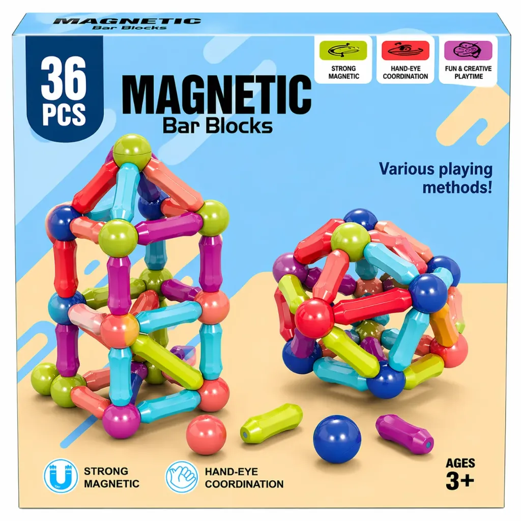 [KBS-1426] Magnetic Building Blocks (36 Pcs) 