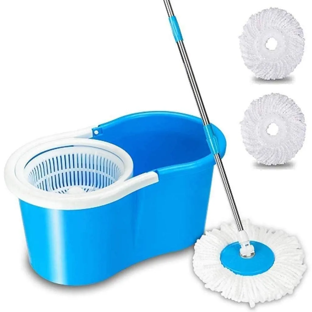 Mop with Bucket with 2 Microfiber Refills