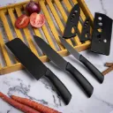 3 Pieces Kitchen Knife (Black)