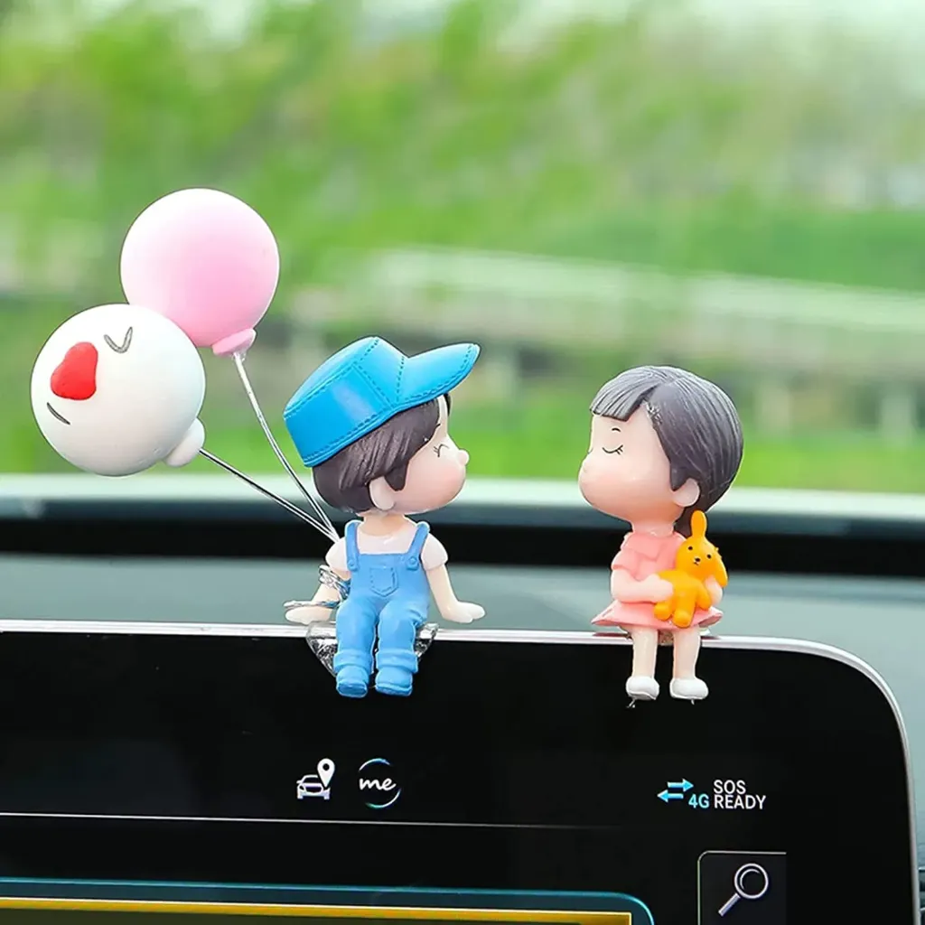 [KBS-1496] Cute Cartoon Couple for Car Dashboard or Home