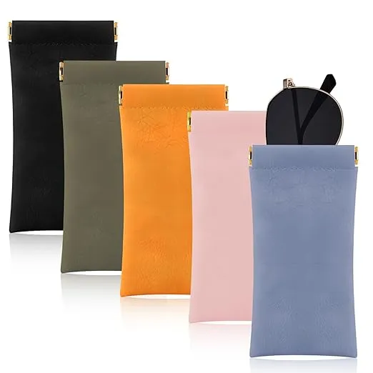 Soft Leather Sunglasses Pouch