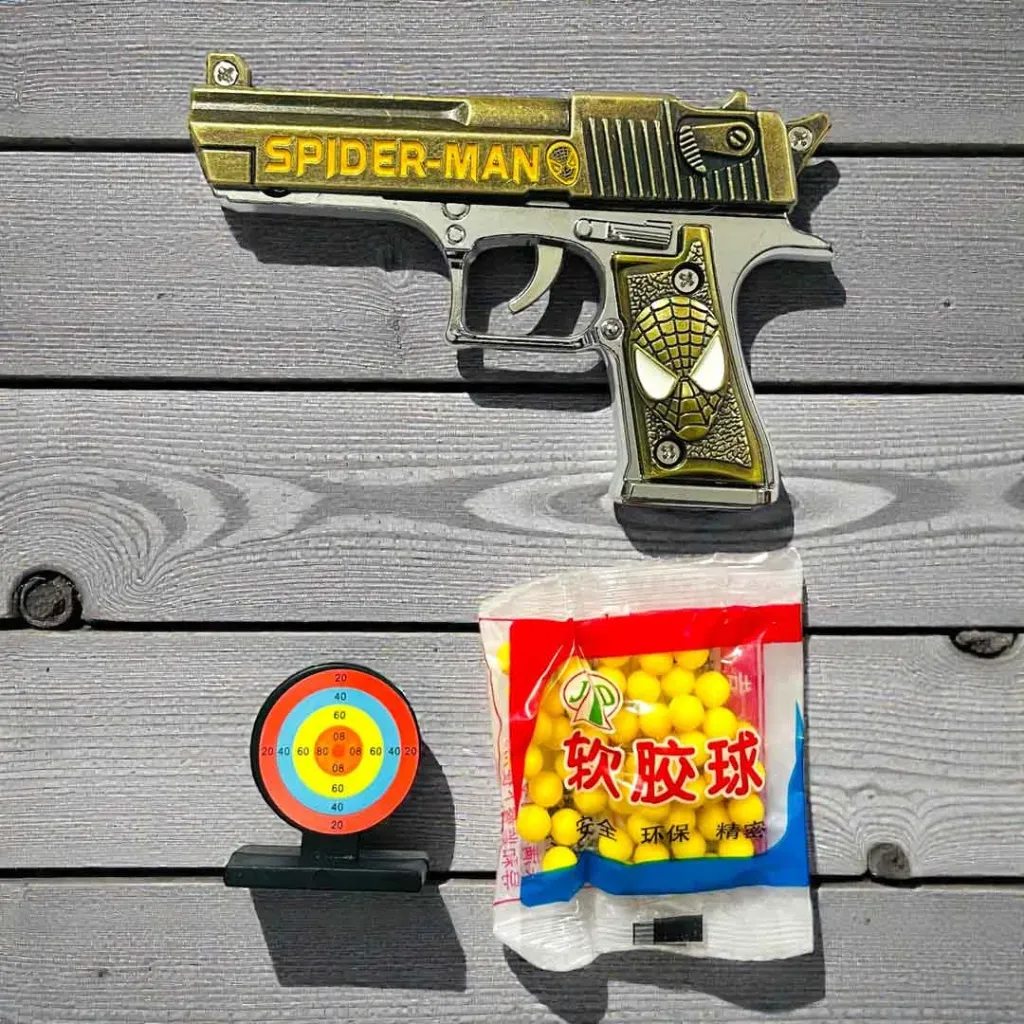 [KBS-1505] Metal Mouser Air Toy Gun with 100 BB Bullets & Dart Board