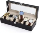 Watch Organizer Box (6 Slots) | Storage Case for Watches & Accessories