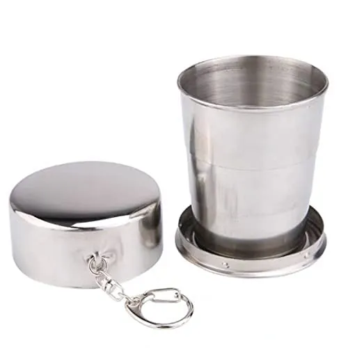 Portable Stainless Steel Folding Water Glass