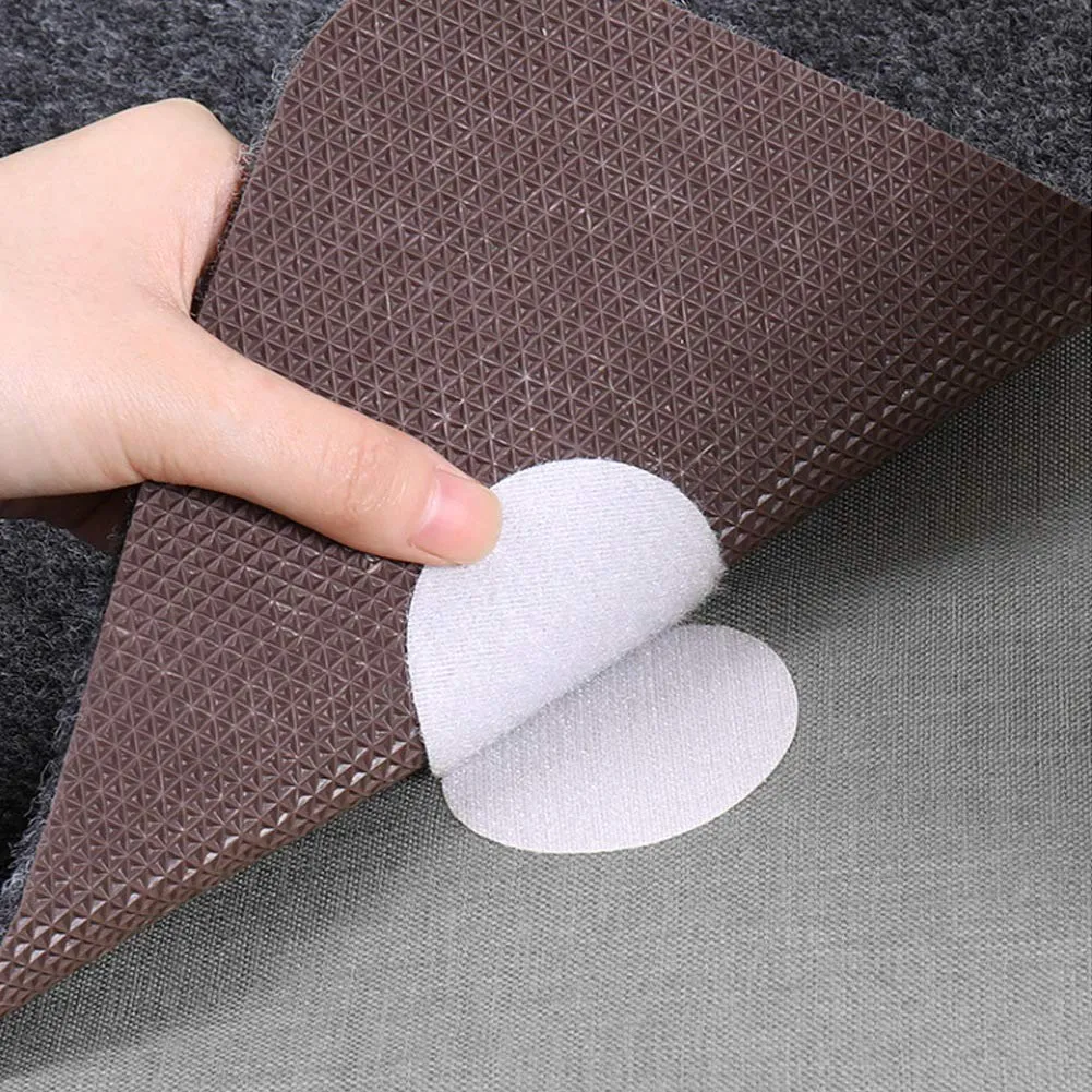 Self Adhesive Velcro Sticker | Double-Sided Anti-Slip Fixing Pad for Bedsheet, Sofa, Cushion & Carpet