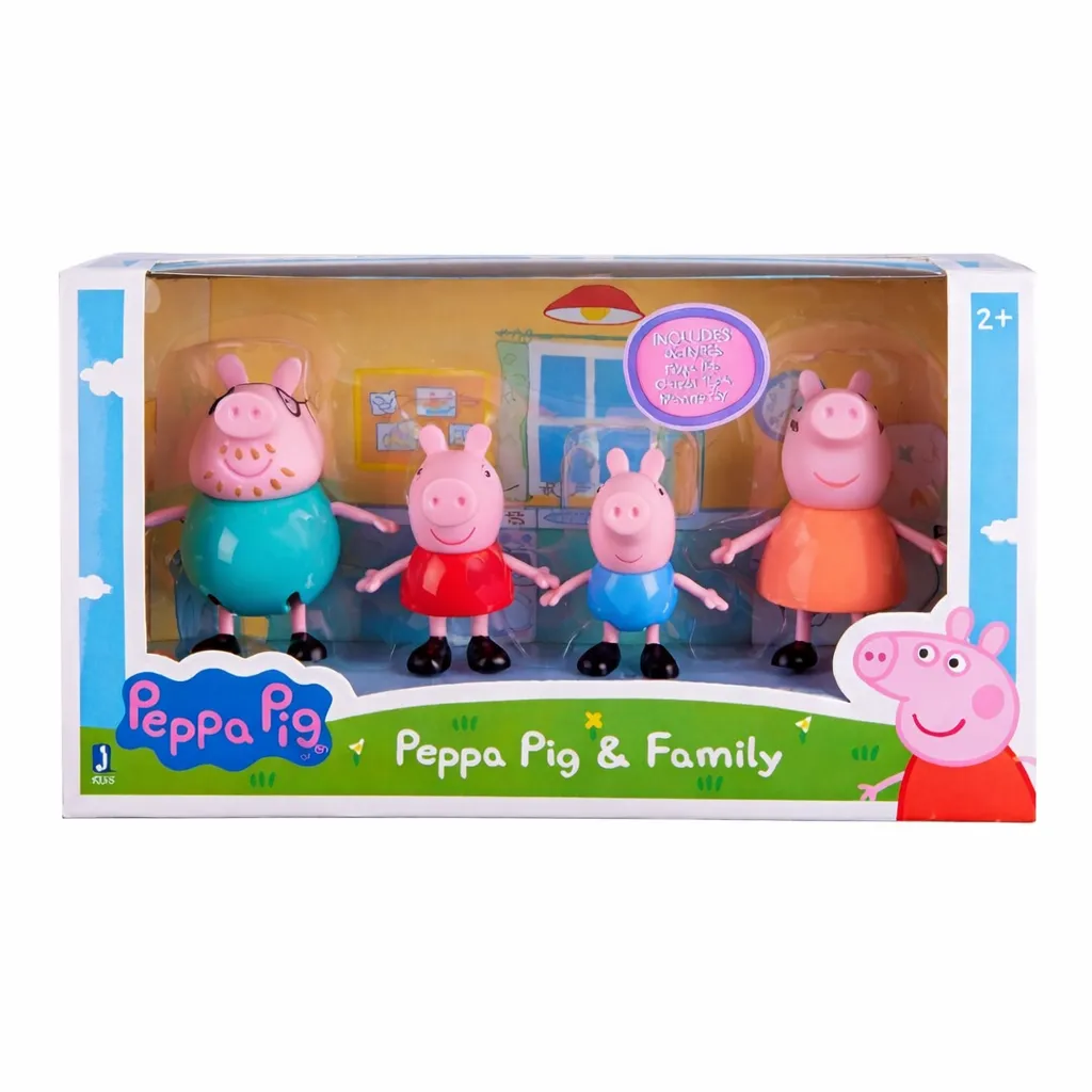 Peppa Pig Toy Figure Set | 4 Character Figures