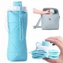 Folding Silicone Water Bottle | Portable Sports Water Bottle for Travel, Running, Cycling, Camping & Hiking