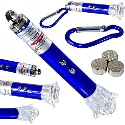 [KBS-1596] Mini Keychain Laser Pointer with Red LED Flashlight