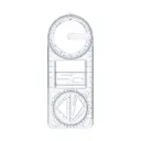 Multifunctional Geometric Ruler for Students | Transparent Movable Math Drawing & Measuring Template Tool