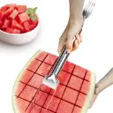 Watermelon Fork Cutter & Slicer Tool | 2-in-1 Stainless Steel Fruit Cutter for Watermelon| Kitchen, Party & Camping Gadget