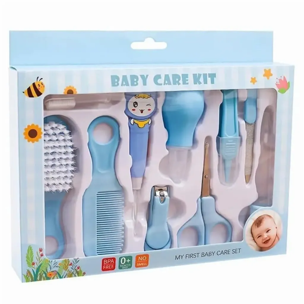 [KBS-1610] Baby Care Kit for Newborns | 10-in-1 Grooming, Manicure & Healthcare Accessories Set for Infants & Toddlers