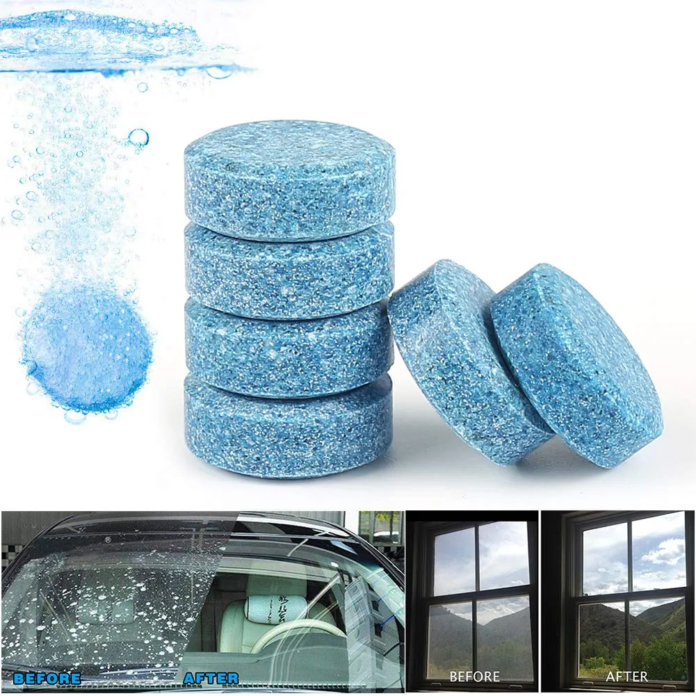 [KBS-1622] Car Windshield Washer Cleaning Tablets | Concentrated Glass Cleaner for Wiper System & Auto Care