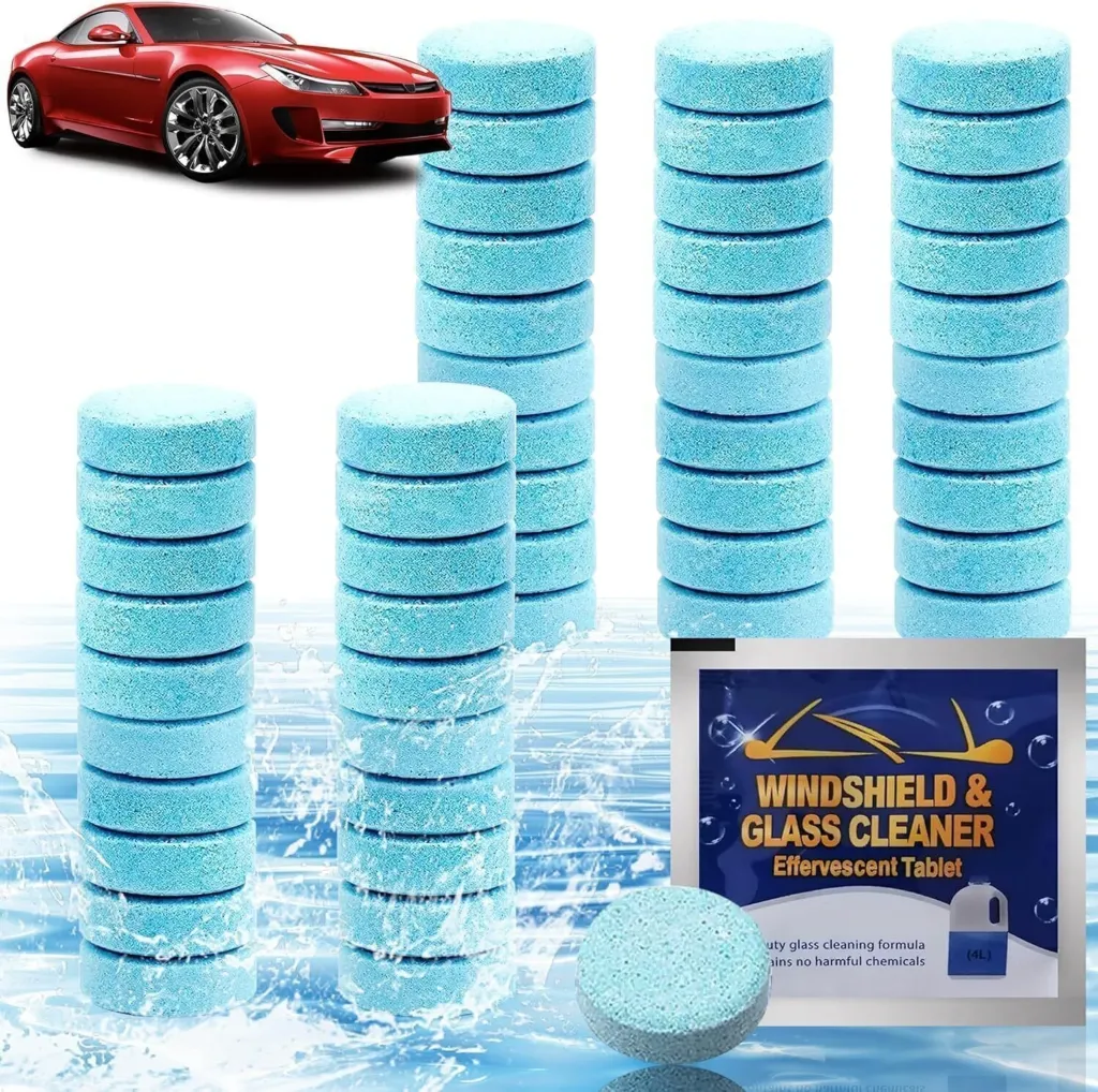 Car Windshield Washer Cleaning Tablets | Concentrated Glass Cleaner for Wiper System & Auto Care
