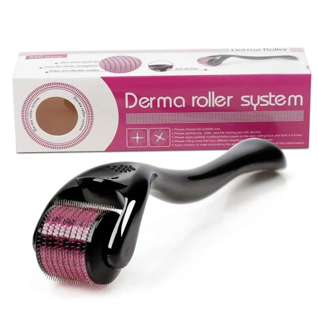 [KBS-1624] Derma Roller 0.5 mm for Hair & Beard Growth | 540 Titanium Microneedles for Hair Regrowth, Acne Scar Reduction & Skin Rejuvenation