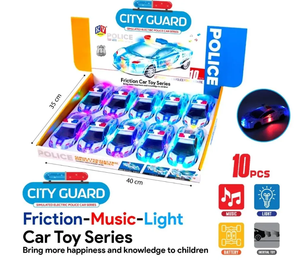 City Guard Police Car with Music and Light (1 Pcs)