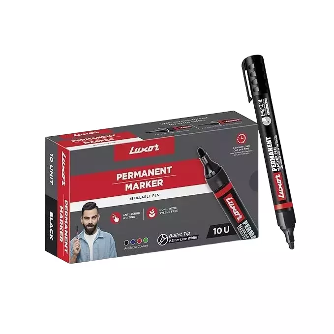 [KBS-1649] Luxor Permanent Marker (Black, 1 Pcs)