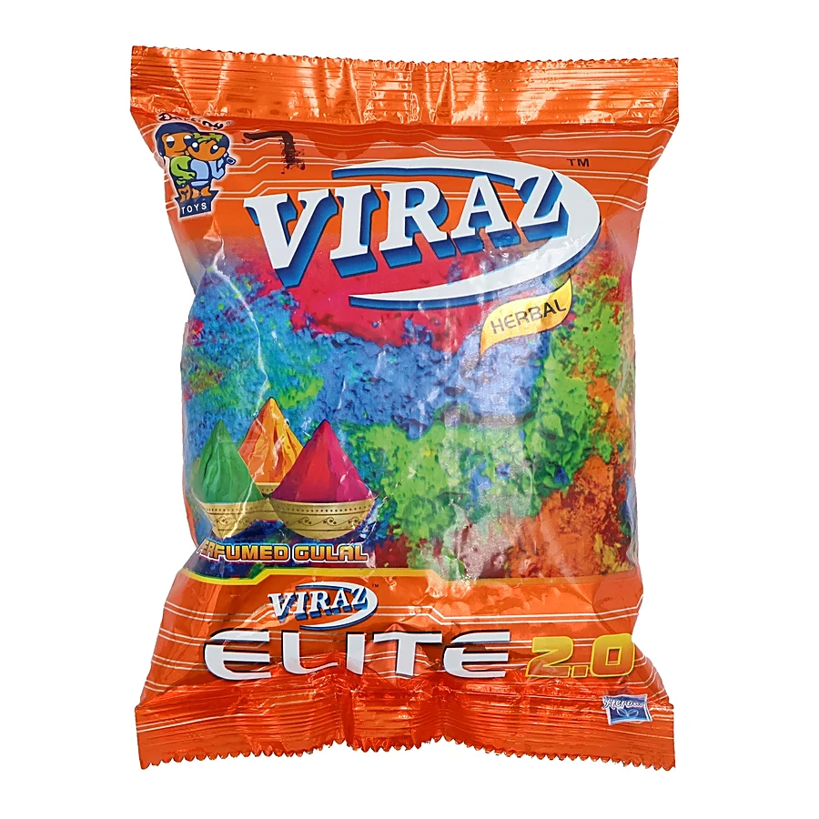 [KBS-1697] Viraj Herbal Perfumed Gulal (1 Pouch, 80 Gram, Muliticolor)
