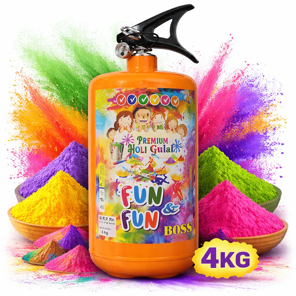 Holi Gulal Cylinder (4KG)