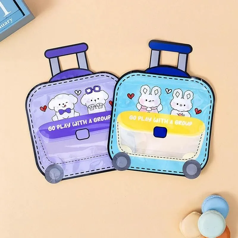 Trolley Shape Zip Lock Pouch (1 Pouch, 16X21cm)