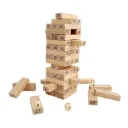 Wooden Blocks Tumbling Tower (54 Pcs Wooden Blocks with 2 Dice)