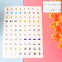 Smart Switch Icon Sticker Sheet | 88 Icons | Self Adhesive Labels for Smart Touch Switches, Lights, Fans & Home Appliances (1 Sheet)