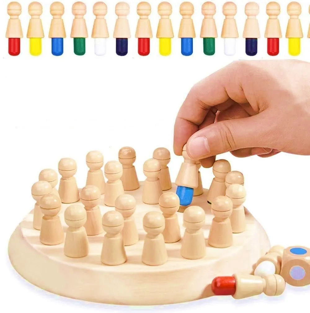 Wooden Memory Chess Game