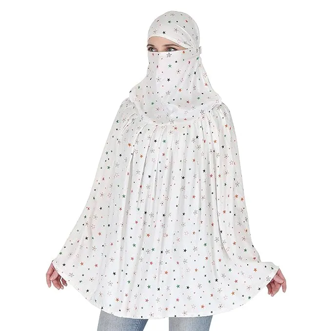 Cotton Long Scarf Cum Face Cover | Breathable Sun Protection Scarf Mask for Women & Girls