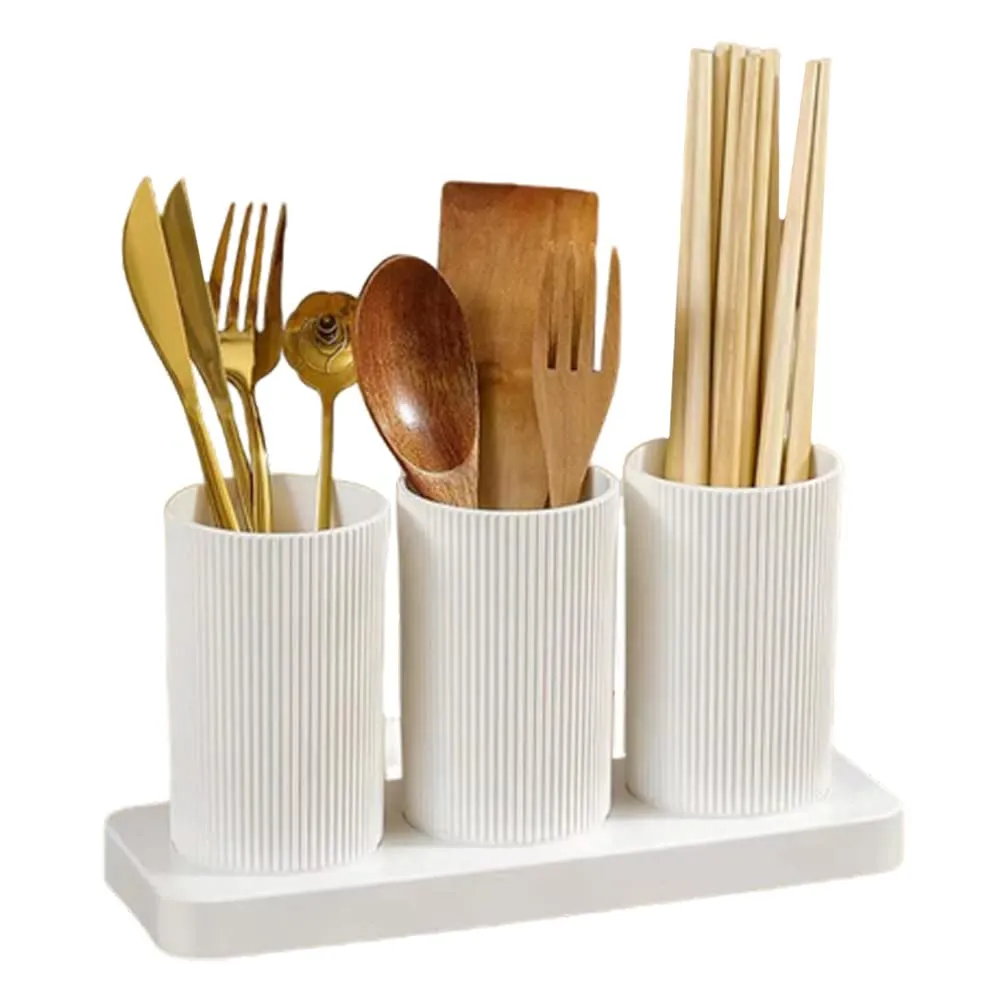 Plastic Cutlery Holder with base tray