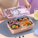Stainless Steel 4 Compartment Lunch Box | Leak-Proof | BPA-Free | 850ml | Model 2533