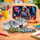 Dubblin Stainless Steel 2 Compartment Lunch Box | Leak-Proof | BPA-Free | 410ml | Model - Snoofy