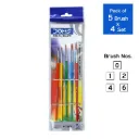 DOMS Colourmate Synthetic Paint Brush Set (Round, Pack of 5)